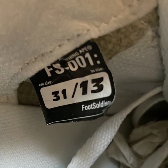 A Bathing Ape Bape Sta Navy FS-001 Sneaker DS Size 13 Used excellent condition - Picture 14 of 14